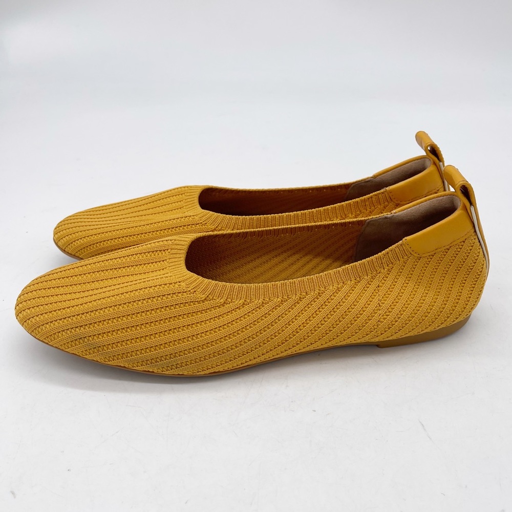 Everlane Womens The Day Glove in ReKnit Mustard Yellow Flats Size 7.5 Balletcore - Picture 3 of 12